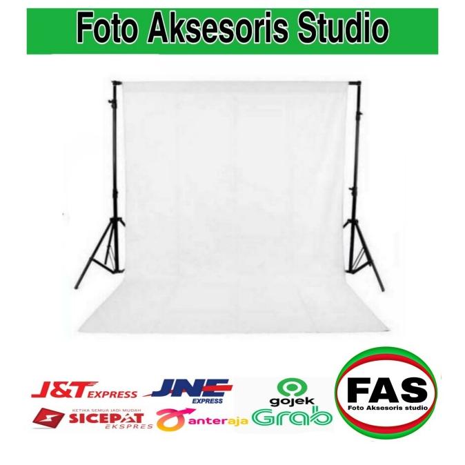 Background warna putih polos 3 x 6 m foto studio