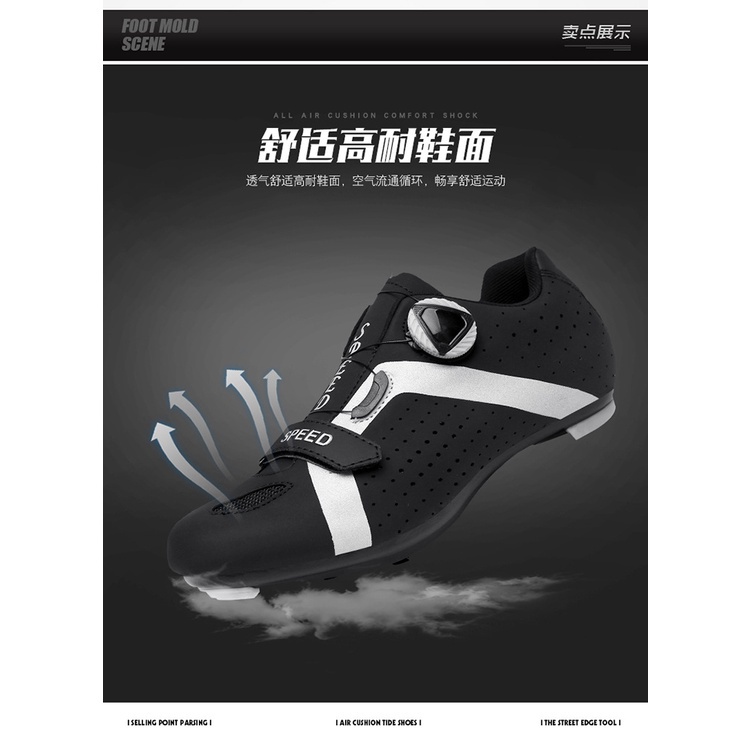 Sepatu Sepeda Non Cleat Cleatless Pedal Plat Mtb Road Bike
