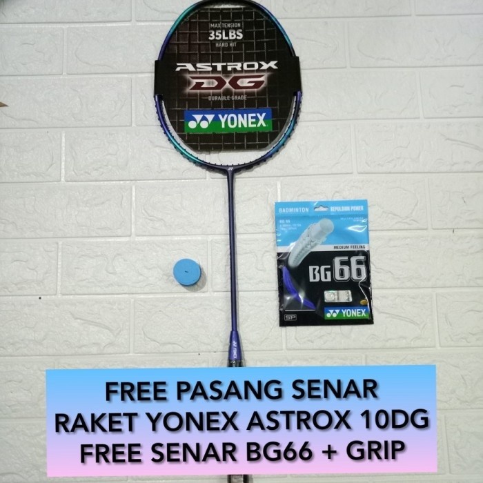 Raket Badminton Yonex Astrox 10Dg 10 Dg +Senar Yonex Bg66 Original Terpopuler