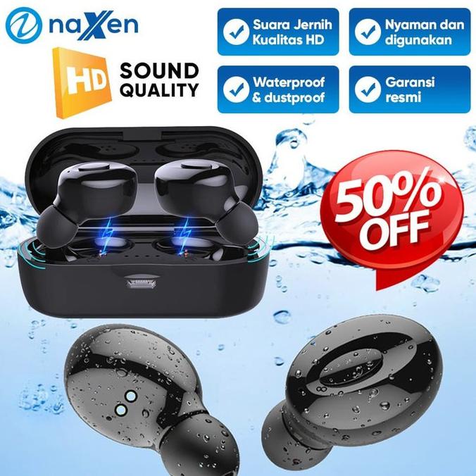 Headset Bluetooth Naxen XG15 TWS Wireless Bluetooth Earphone 5.0 Ad63.