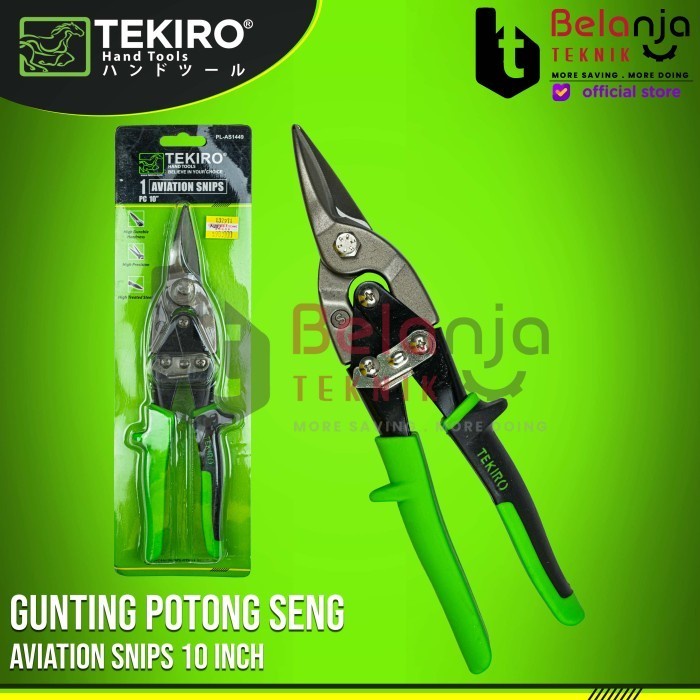 Promo Tekiro Gunting Potong Seng 10" Inch Lurus Gunting Holo Baja Ringan