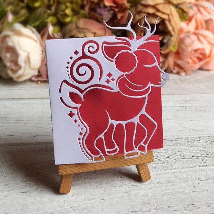 

Wit Christmas Elk Cutting Dies Untuk Membuat Kartu Natal Album Limited Stock