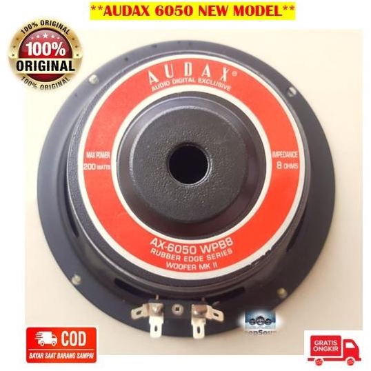 Speaker AUDAX Speaker 6 Inch AX-6050 New Daya 200 Watt WOOFER ORIGINA