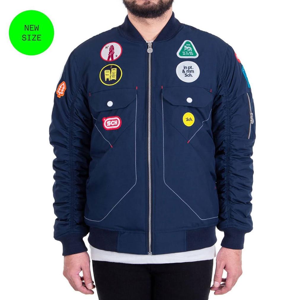 Jaket Pria Kece Abizz Sch Jacket Bmj Navy Blue