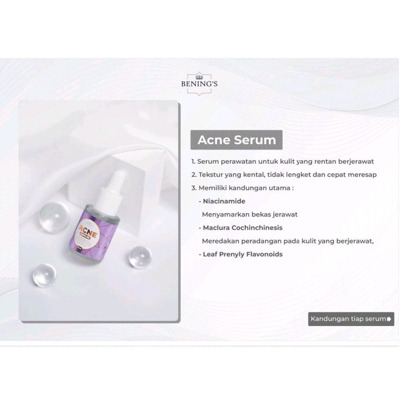 Bening Skincare Dr Oky Pratama Bening'S Clinic Benings Indonesia Serum Jerawat