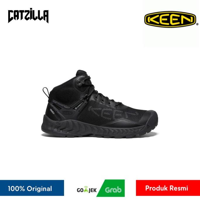 SEPATU GUNUNG KEEN NXIS EVO MID WATERPROOF SHOES - TRIPLE BLACK NURDANAROSITA