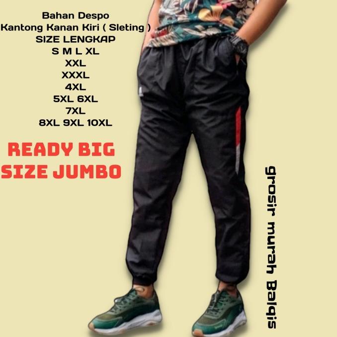 Celana training pria Panjang Gym Jumbo Parasut Distro Celana Olahraga