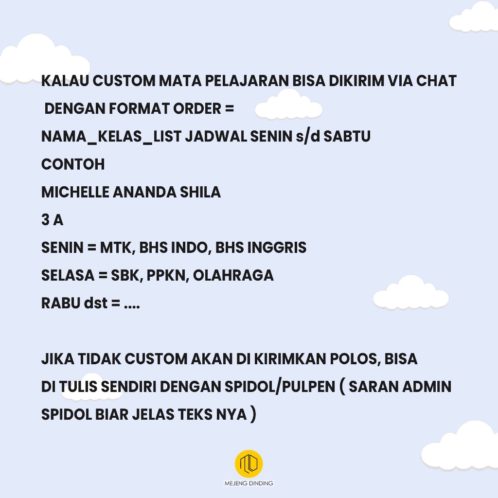 

Jadwal Pelajaran Custom / Poster Pelajaran / Poster Edukasi Jadwal Pelajaran Aesthetic Poster Jadwal