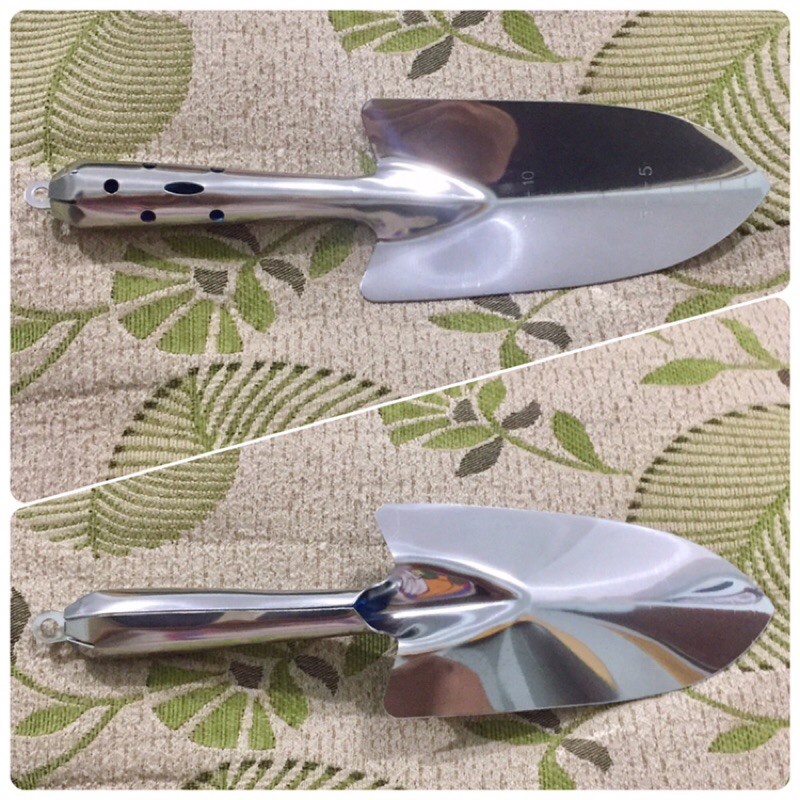 Skop Stainless Steel Wide Shovel Sekop Ni Taman Kebun Anti Karat Utk Berkebun Dll