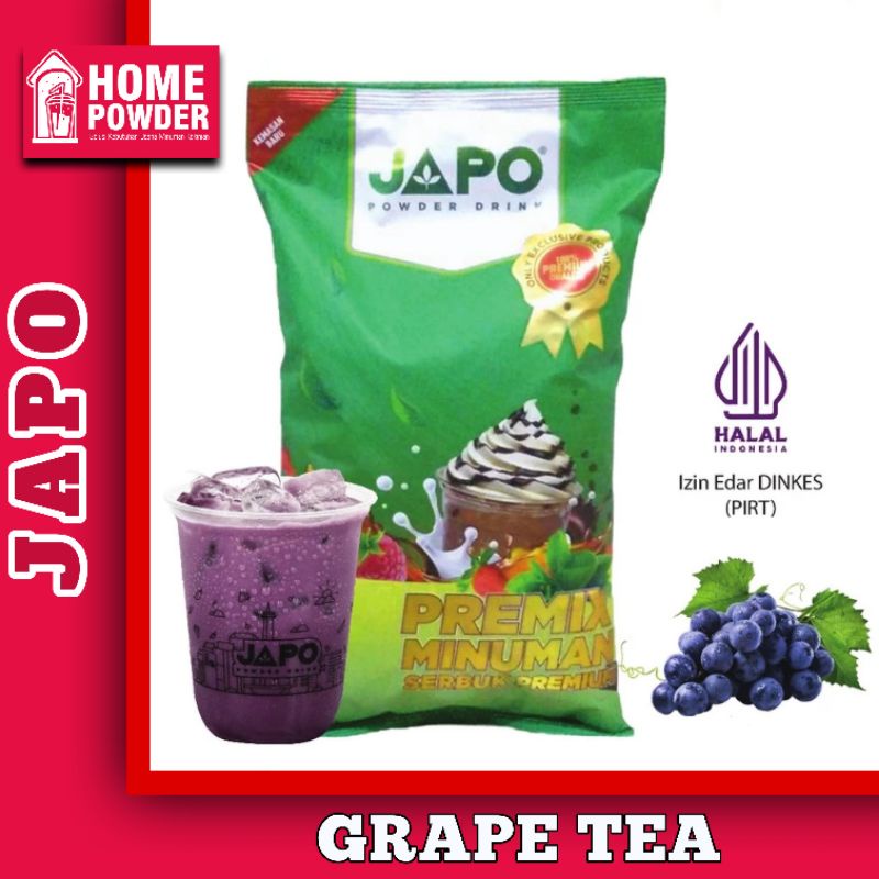 

Bubuk Minuman Drink Powder Rasa GRAPE TEA 1 Kg JAPO