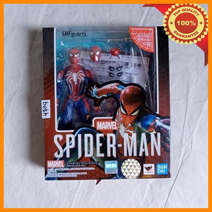 (BET) ORI SHF SPIDERMAN ADVANCED SUIT BANDAI SPIDER MAN PS4 NOT MAFEX MEZCO