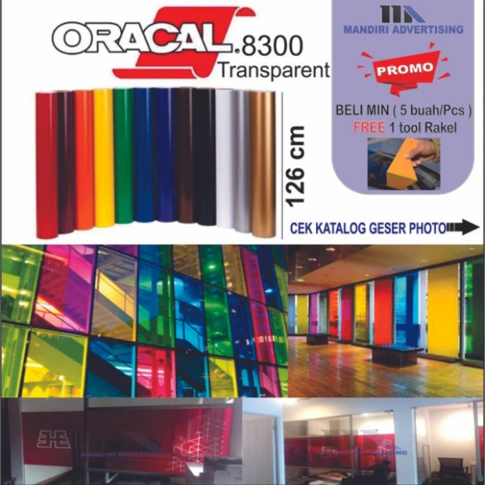 Oracal 8300 Transparant/Stiker Warna Oracal 8300