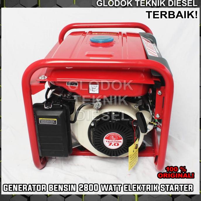 Harga Promo Genset Bensin 3000 Watt Generator Listrik 2500 W + ELECTRIC STARTER
