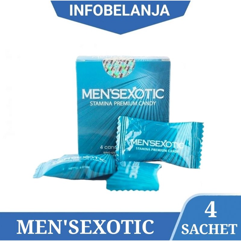 Permen Mensexotic Stamina Premium Candy Kemasan 1 Box 4 Pcs Resmi