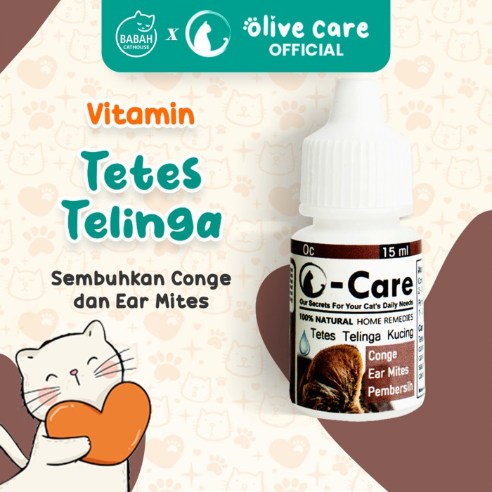 OLIVE CARE OBAT TETES TELINGA KUCING ANJING KUPING KUTU EARMITES