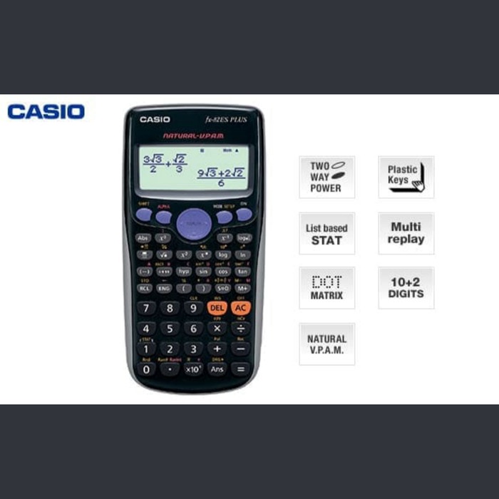

CALCULATOR CASIO FX 82 ES PLUS SCIENTIFIX ORIGINAL TERBARU