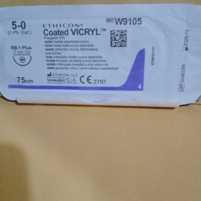 Terlaris VICRYL 5/0 roundbodied W9105( PGA absorbable) SALE