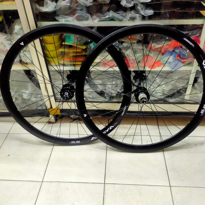 Promo Wheelset Araya 700 Ks40 Hub Raze Pro Hitam 700C Roadbike Gravel Mtb