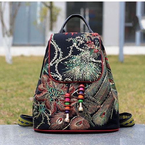 Tas Bordir Merak Berpayet Bordir Phoenix Asli Baru