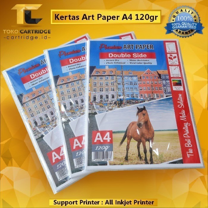 

Kertas Photo foto Brosur Pamflet Art Paper A4 A5 120gsm Isi 50 lembar