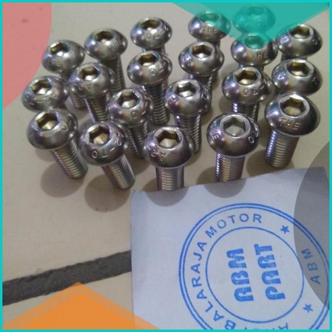 Baut L Stainles Yamaha F1ZR R25 MT25 R15 Vixion Byson Breket Fostap 16