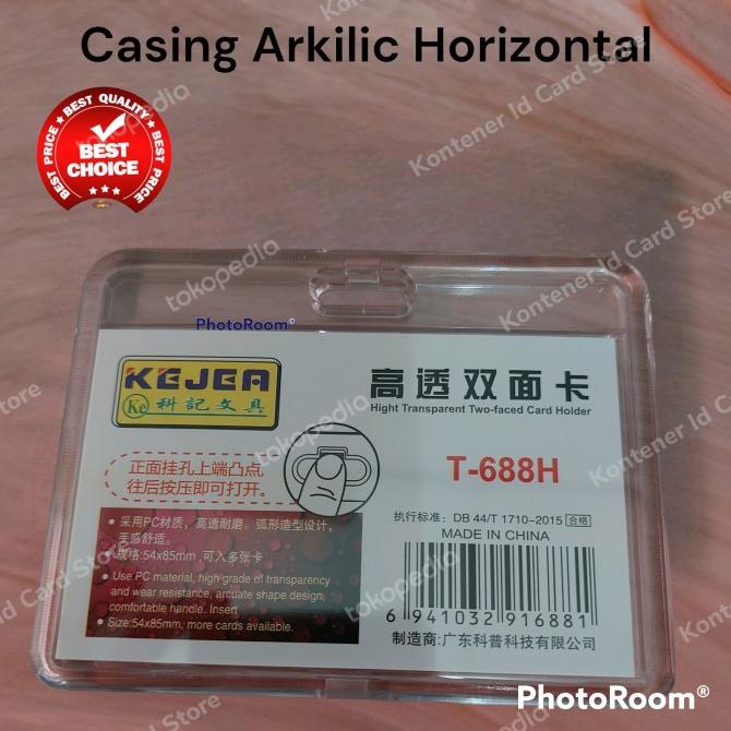 

Id Card Holder Acrylic Transparant Kejea Horizontal Casing Horizontal