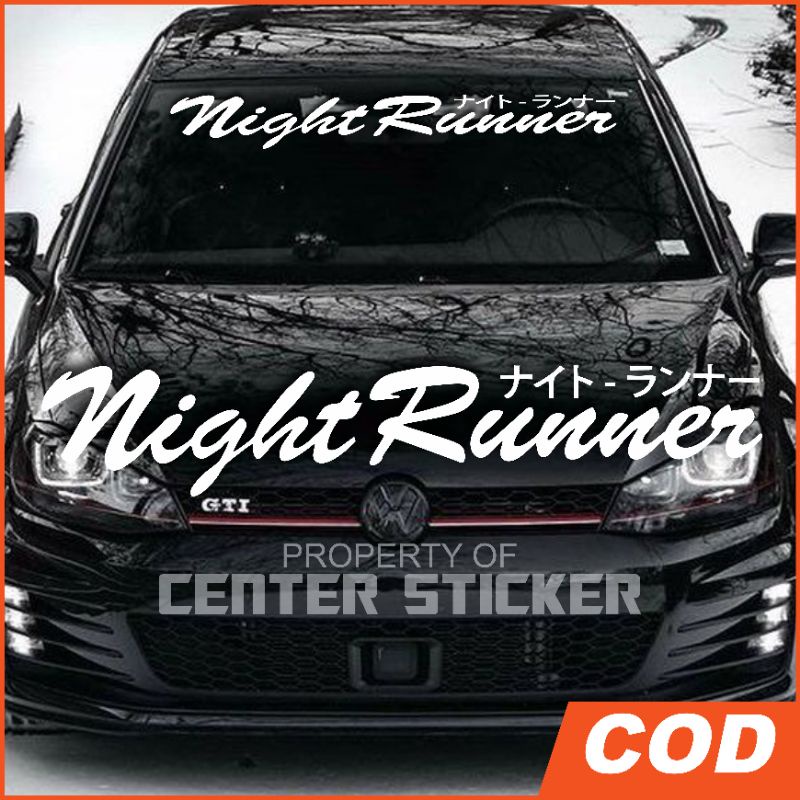 stiker kaca stiker mobil model NIGHT RUNNER sticker mobil toyota STICKER JDM STICKER KACA MOBIL