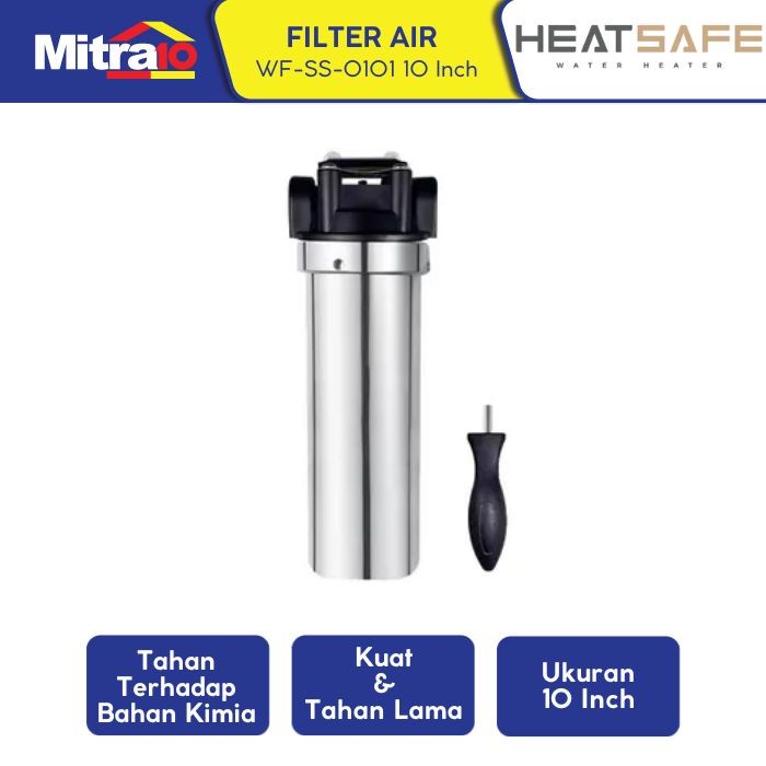 Promo Fluid Filter Air Stainless Steel 10 Inch Wf-Ss-0101