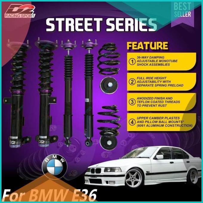Aksesoris Suspensi Shockbecker Coilover D2 Racing Street BMW E36 16nov
