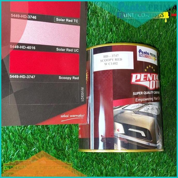 Cat Penta Oto/Cat Duco PU HD-3747 Scoopy Red (Red/Merah doff) 1Kg 16no