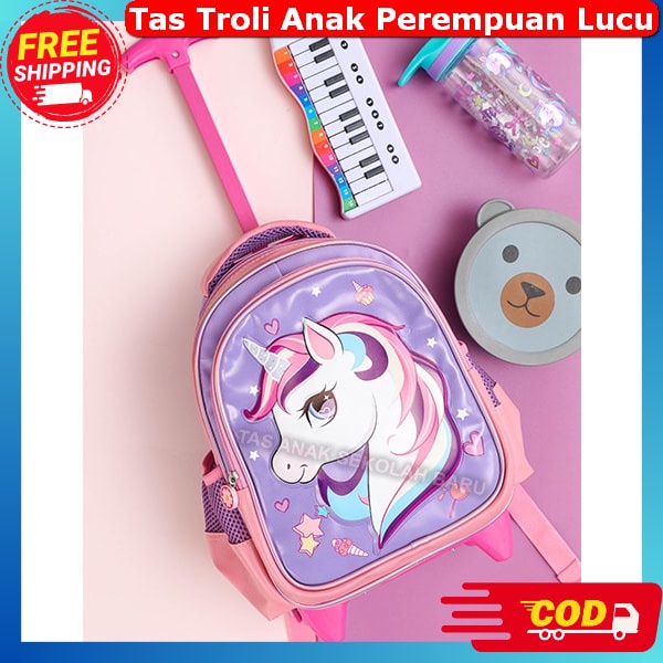Rangsel School Ank Sd Terbaru Tas Troli Anak Perempuan Paud Ts Sekolah Anak Perempuan Lucu Rangsel T