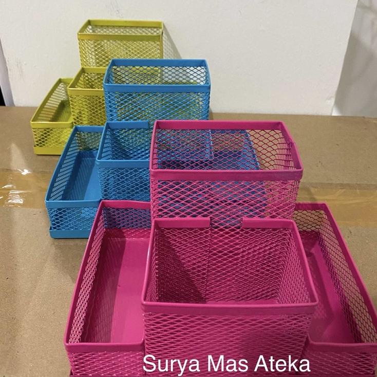 

COD Desk Set/ Tempat Pensil Sekat Jaring Warna Termurah