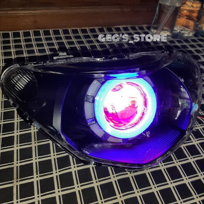 Reflektor headlamp lampu depan custom projie led mio smile