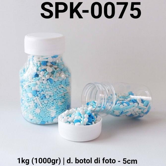 

Baru SPK-0075 Sprinkles sprinkle sprinkel 1kg 1 kg mutiara meses mix biru