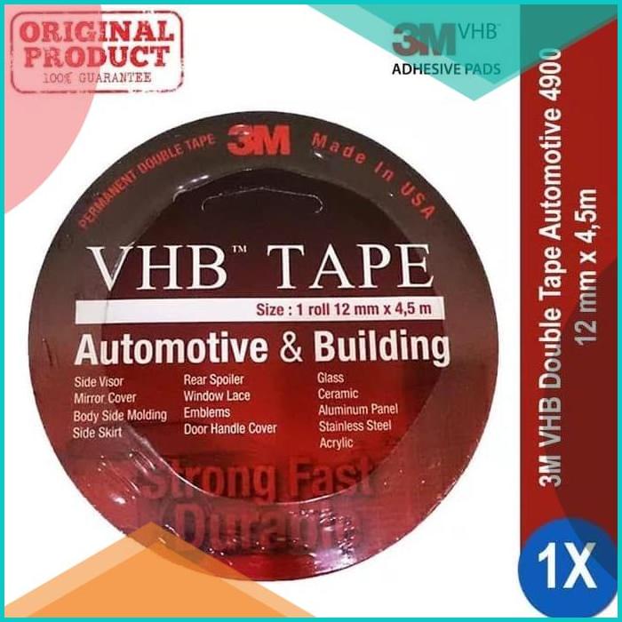 

DOUBLETAPE VHB TAPE 3M 12MM KECIL ORIGINAL 100% 3M DOUBLE TAPE MERAH 1
