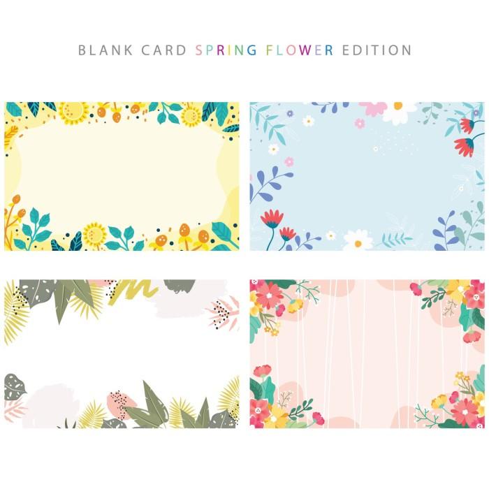 Kartu Natal / Blank Card Spring Flower Greeting Card Kartu Ucapan Kosong Floral
