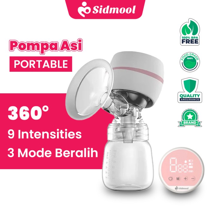 Promo Sidmool Pompa Asi Elektrik Portable Painles Single Breast Pump