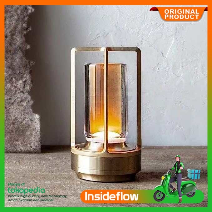 LAMPU HIAS MEJA RESTORAN TABLE LAMP RETRO DESK LAMP RECHARGEABLE