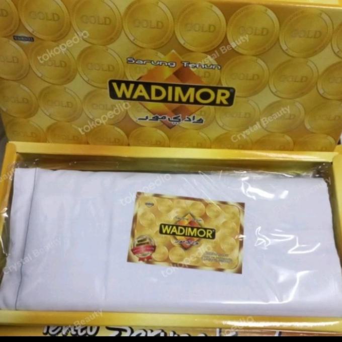 Wadimor Gold sarung PUTIH POLOS halus dan lembut.