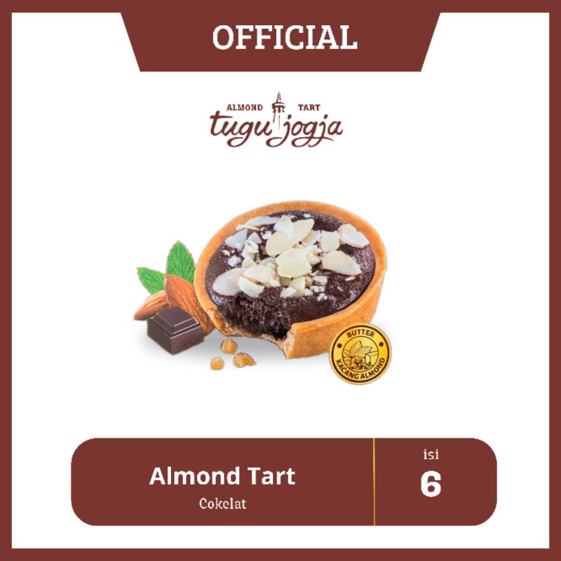 

Almond tart Cokelat - isi 6 pcs