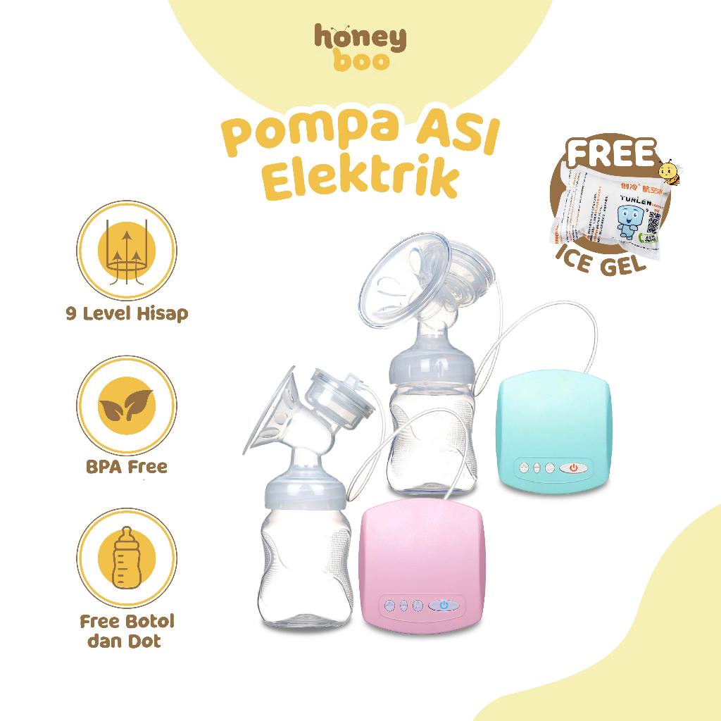 COD Honey Boo - Pompa ASI Elektrik Aman Breast Pump Single Automatic BPA Free