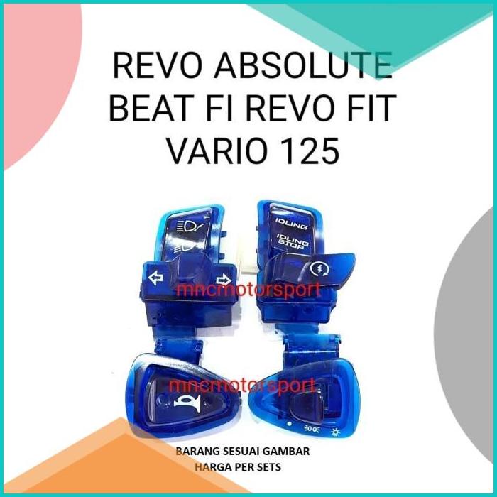 TOMBOL SAKLAR BEAT FI REVO ABSOLUTE VARIO 125 BIRU TRANSPARAN 16novz3