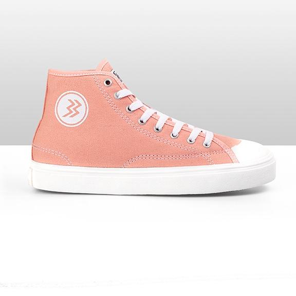 Geoff Max - Timeless Hi Salmon White | Shoes Vulcanized | Sepatu | Sneakers | Sepatu Wanita