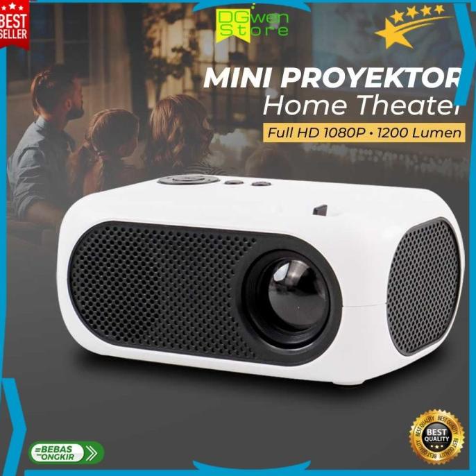 Proyektor Mini LCD Full HD 1080P 1200 Lumens Home Theater - M24