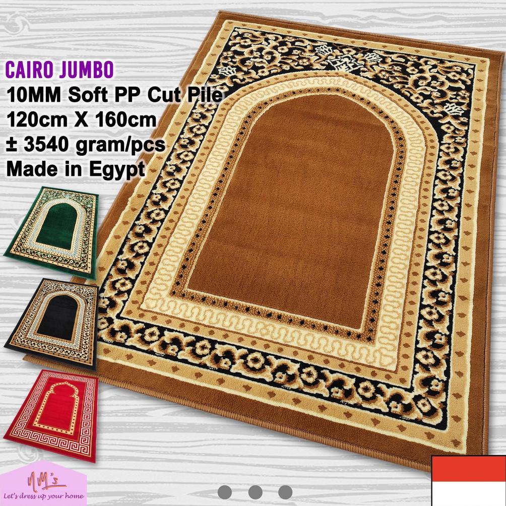 Cairo - Sajadah sejadah jumbo imam masjid mushola karpet lantai permadani bulu 120 cm x 160 cm - NMs