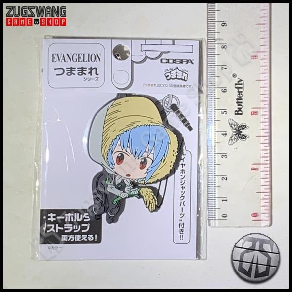 HOT DEAL REI AYANAMI COSPA TSUMAMARE RUBBER PINCHED STRAP KEYCHAIN EVANGELION 