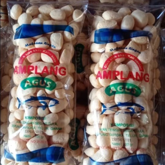 

Kerupuk - Kerupuk Amplang Kuku Macan "Agus" (Hasanah) Khas Kalimantan Isi 10+Tas
