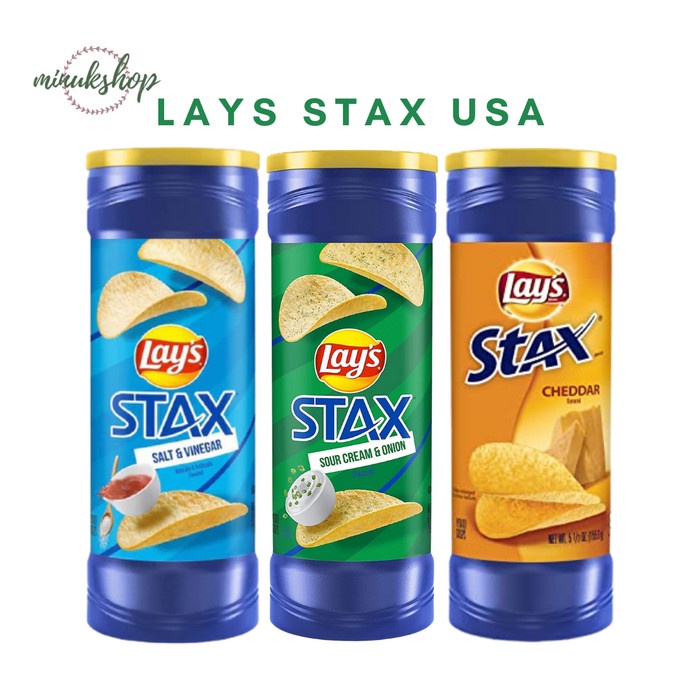 

Keripik - Lays Stax Potato Chips Keripik Kentang Import 155.9 Gr Series Ori Usa