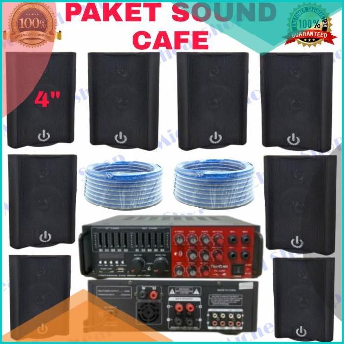 paket sound sistem cafe indoor 8 speakear /4" 16novz3 perkakas