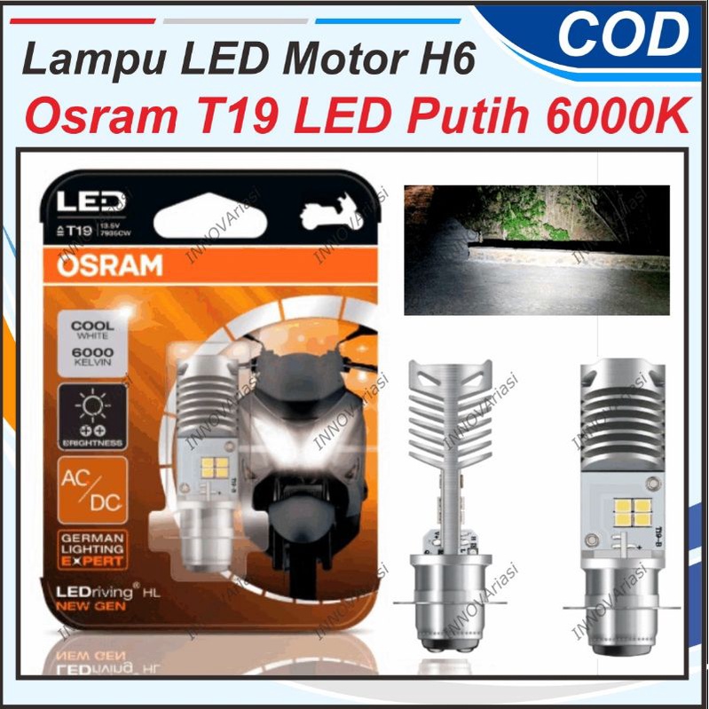 LAMPU MOTOR SUPRA BEAT VARIO OSRAM T19 H6 PUTIH KUNING LED